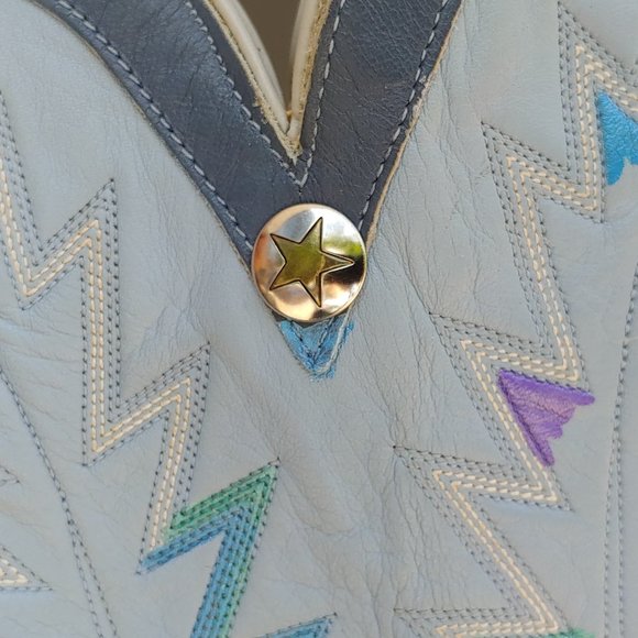 Unbranded Handbags - Western Boot HandPainted Accents Leather Purse Bag